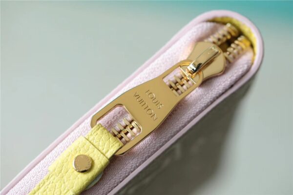 Louis Vuitton Zippy Wallet Monogram Empreinte Pink / Beige / Yellow For Women, Women's Wallets 7.7n/19.5cm LV M81279