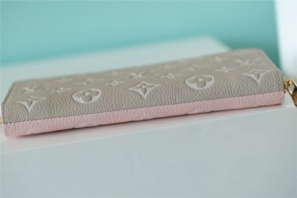 Louis Vuitton Zippy Wallet Monogram Empreinte Pink / Beige / Yellow For Women, Women's Wallets 7.7n/19.5cm LV M81279
