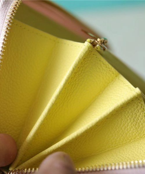 1:1 Replica Louis Vuitton Zippy Wallet Monogram Empreinte Pink / Beige / Yellow For Women, Women's Wallets 7.7n/19.5cm LV M81279