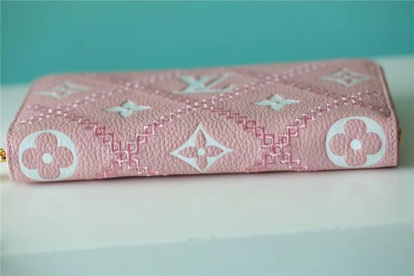 Louis Vuitton Zippy Wallet Monogram Empreinte Pink /White For Women, Women's Wallets 7.7in/19.5cm LV