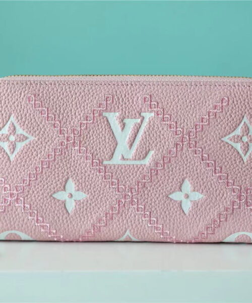 Louis Vuitton Zippy Wallet Monogram Empreinte Pink /White For Women, Women's Wallets 7.7in/19.5cm LV