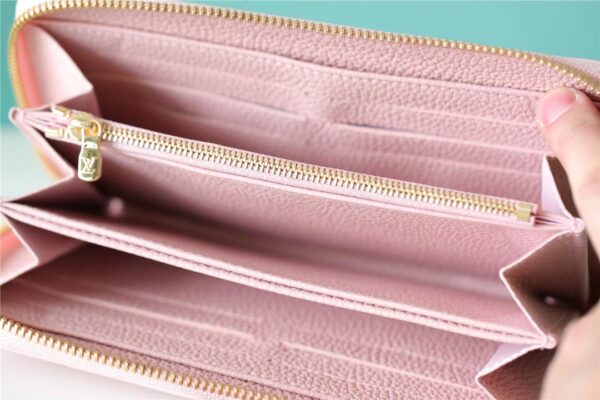 Louis Vuitton Zippy Wallet Monogram Empreinte Pink /White For Women, Women's Wallets 7.7in/19.5cm LV