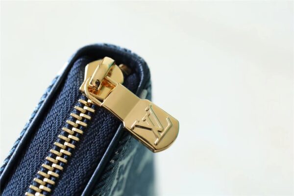 Louis Vuitton Zippy Wallet Monogram Jacquard Denim Navy Blue For Women, Women's Wallets 7.7in/19.5cm LV 