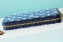 1:1 Replica Louis Vuitton Zippy Wallet Monogram Jacquard Denim Navy Blue For Women, Women's Wallets 7.7in/19.5cm LV 
