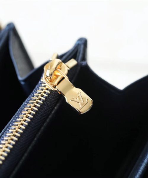 1:1 Replica Louis Vuitton Zippy Wallet Monogram Jacquard Denim Navy Blue For Women, Women's Wallets 7.7in/19.5cm LV 