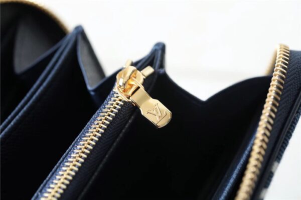 Louis Vuitton Zippy Wallet Monogram Jacquard Denim Navy Blue For Women, Women's Wallets 7.7in/19.5cm LV 