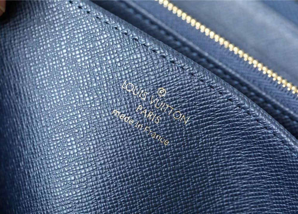 1:1 Replica Louis Vuitton Zippy Wallet Monogram Jacquard Denim Navy Blue For Women, Women's Wallets 7.7in/19.5cm LV