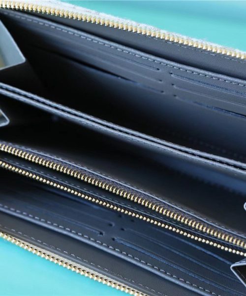 1:1 Replica Louis Vuitton Zippy Wallet Since 1854 Jacquard Canvas Ecru Blue For Women, Women's Wallets 7.7in/19.5cm LV