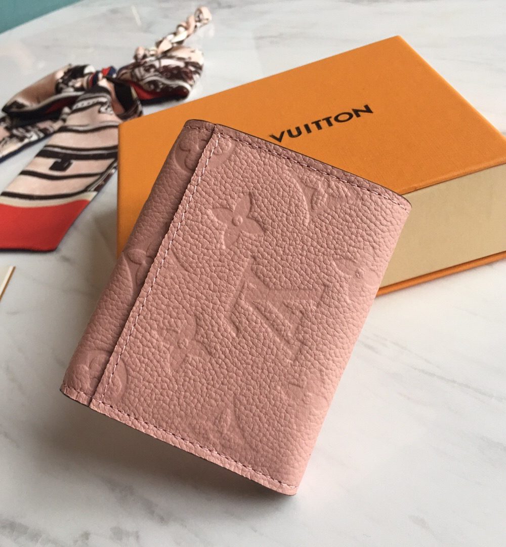 1:1 Replica Louis Vuitton Zoe Wallet Tourterelle Pink For Women, Women's Wallet 3.7in/9.5cm LV