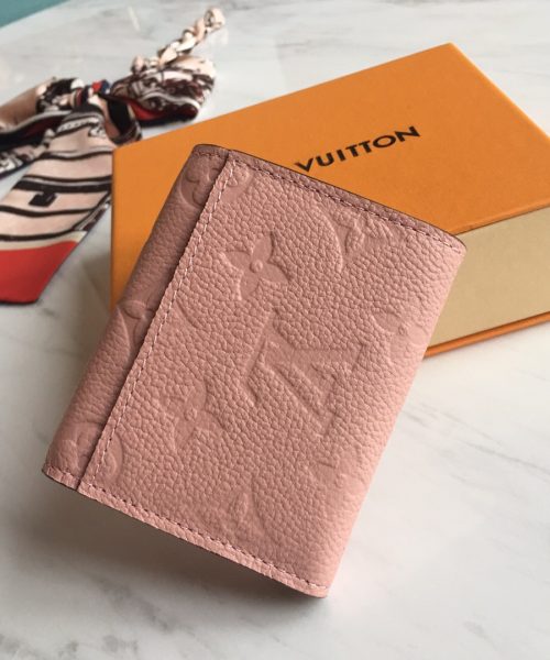 1:1 Replica Louis Vuitton Zoe Wallet Tourterelle Pink For Women, Women's Wallet 3.7in/9.5cm LV