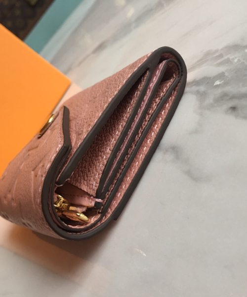 1:1 Replica Louis Vuitton Zoe Wallet Tourterelle Pink For Women, Women's Wallet 3.7in/9.5cm LV