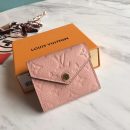 1:1 Replica Louis Vuitton Zoe Wallet Tourterelle Pink For Women, Women's Wallet 3.7in/9.5cm LV