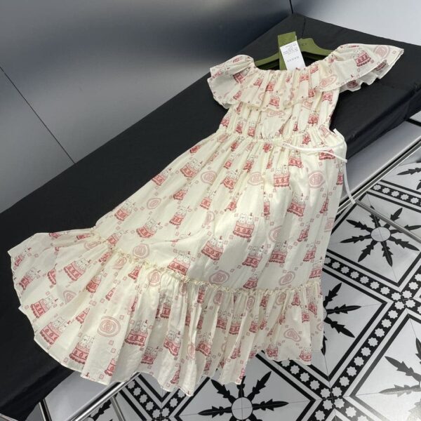 Lovely Cake Print Dress White For Women