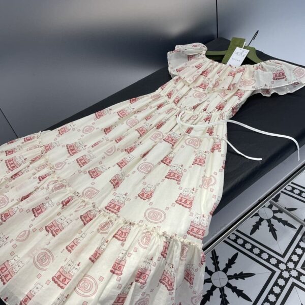 Lovely Cake Print Dress White For Women