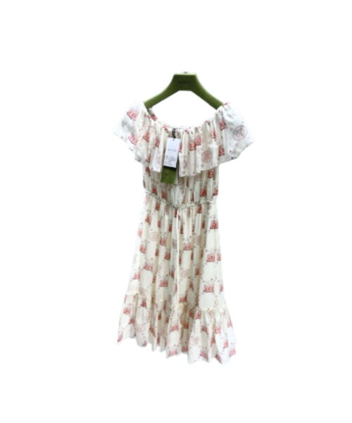 Lovely Cake Print Dress White For Women