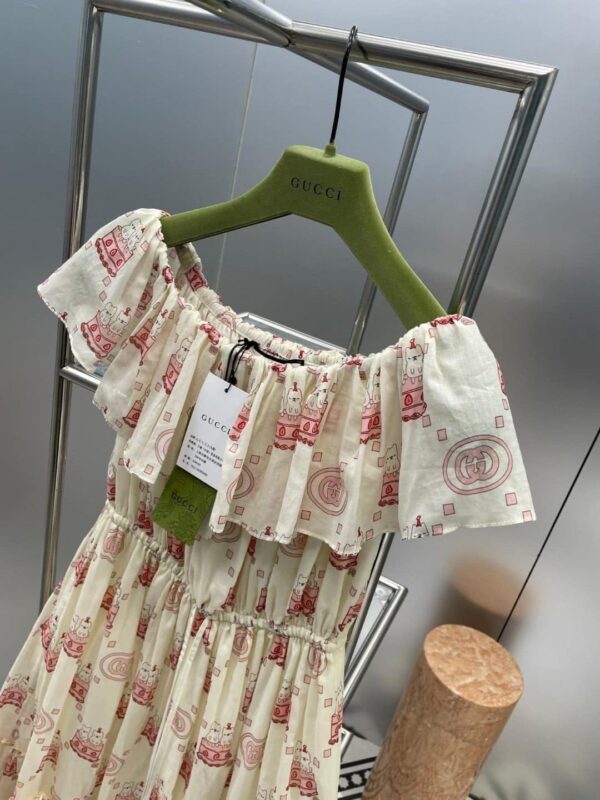 Lovely Cake Print Dress White For Women