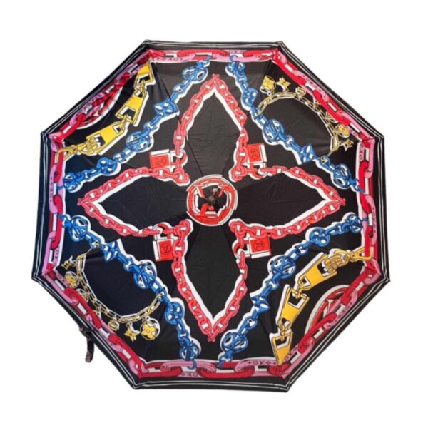LV Folding Umbrella With Leash Black