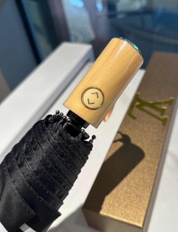 LV Folding Umbrella With Leash Black