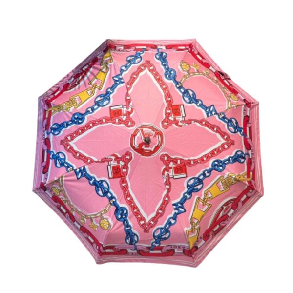 LV Folding Umbrella With Leash Pink
