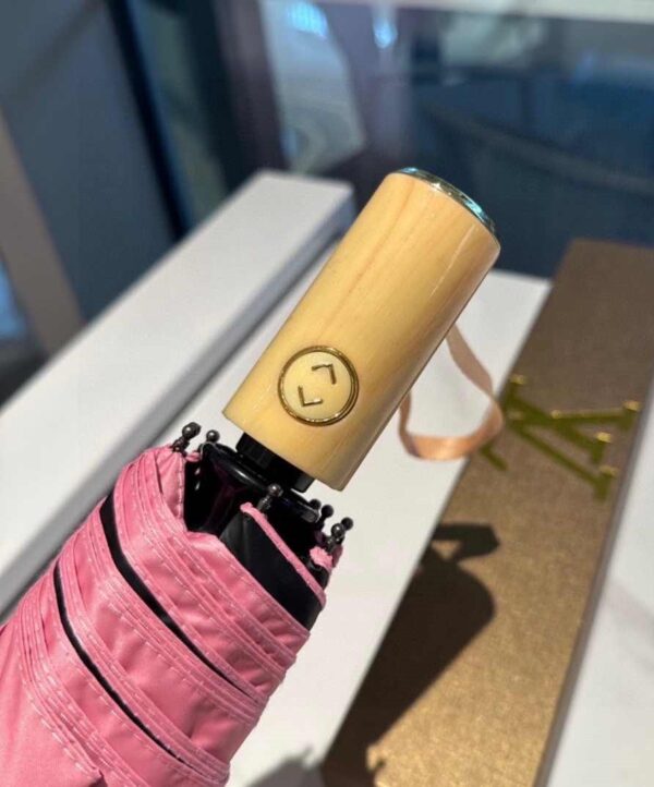 LV Folding Umbrella With Leash Pink