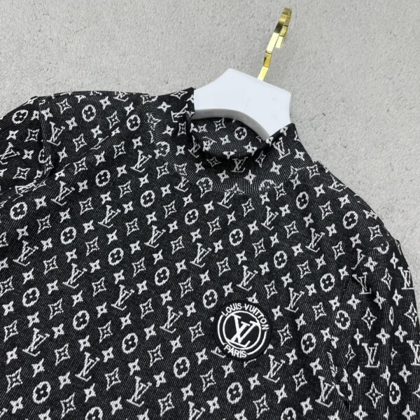 LV Logo Circle Tunic Dress Black For Women