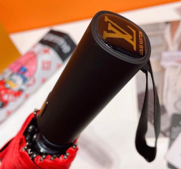 LV Monogram And Donald Duck Folding Umbrella Red
