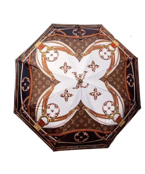 LV Monogram Confidential Folding Umbrella Black