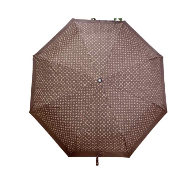 LV Monogram Confidential Folding Umbrella Brown