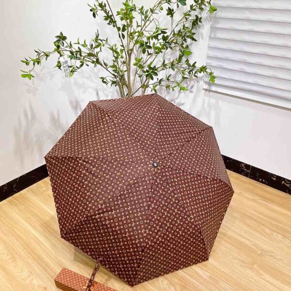 LV Monogram Folding Umbrella Brown