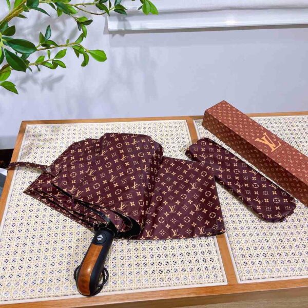 LV Monogram Folding Umbrella Brown