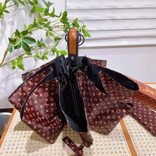 LV Monogram Folding Umbrella Brown