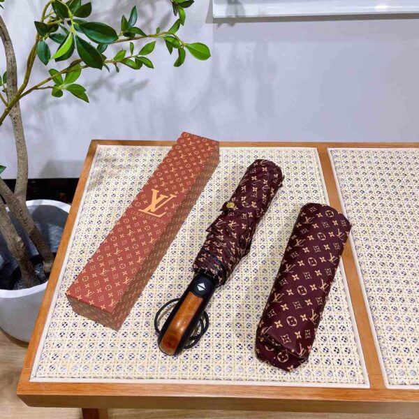 LV Monogram Folding Umbrella Brown