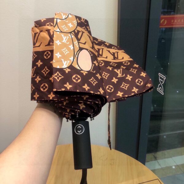LV Monogram In Precious Rabbit Folding Umbrella Brown