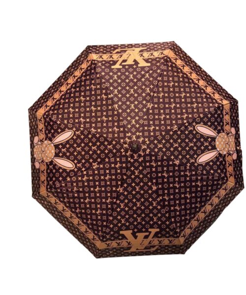 LV Monogram In Precious Rabbit Folding Umbrella Brown