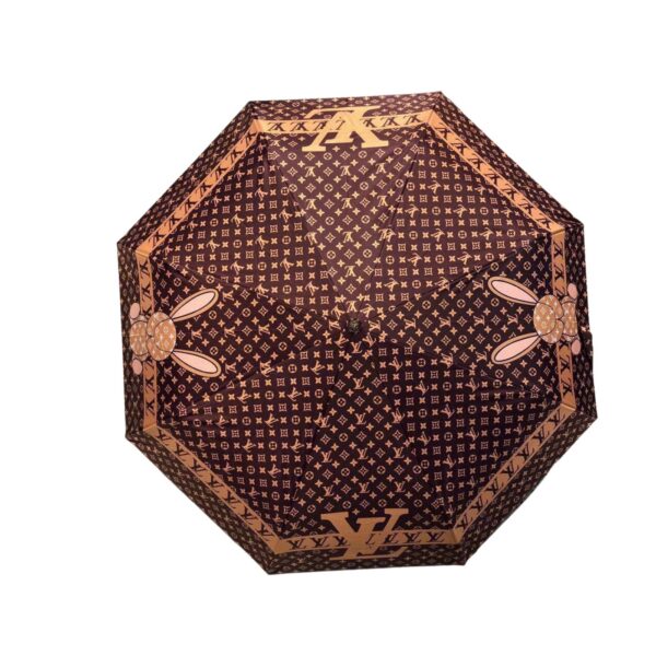 LV Monogram In Precious Rabbit Folding Umbrella Brown