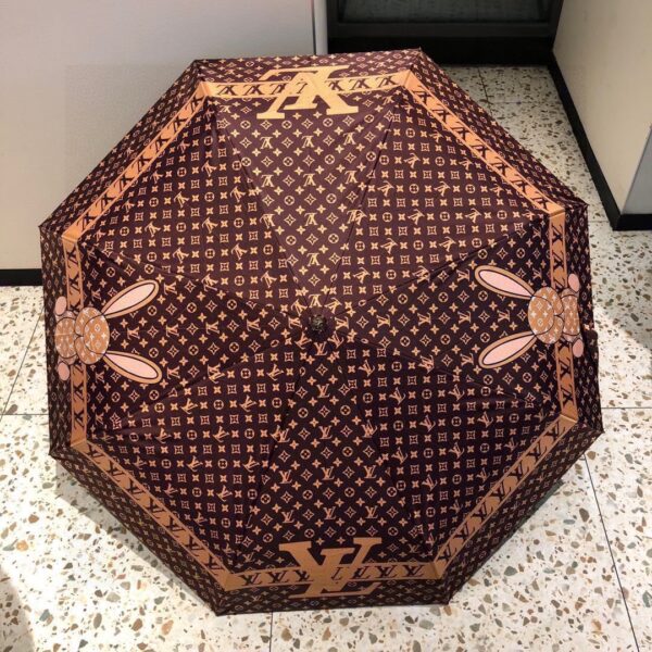 LV Monogram In Precious Rabbit Folding Umbrella Brown