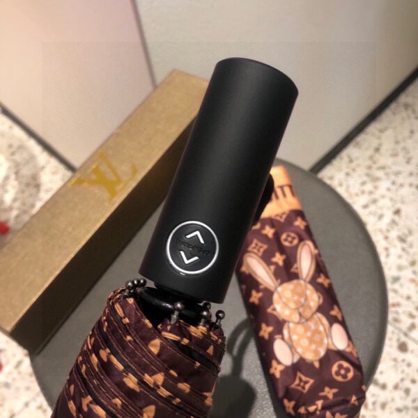 LV Monogram In Precious Rabbit Folding Umbrella Brown
