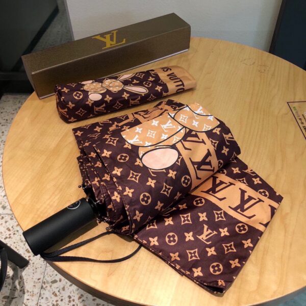 LV Monogram In Precious Rabbit Folding Umbrella Brown