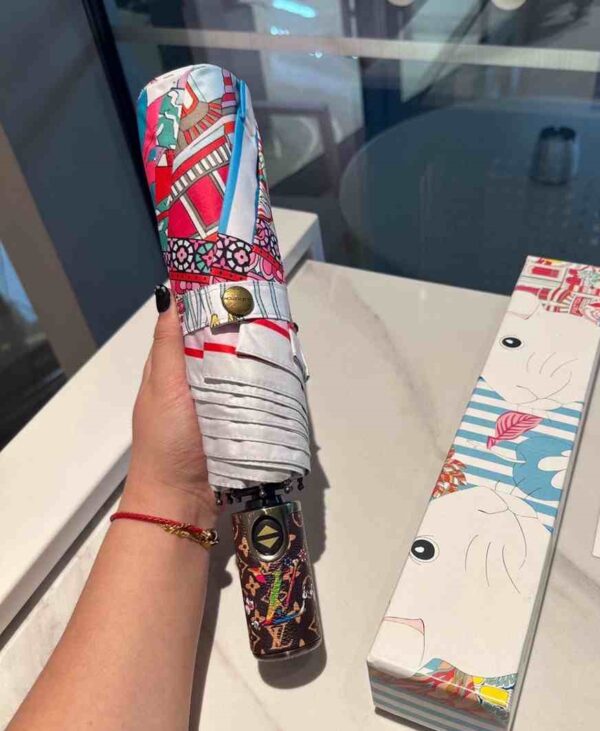 LV Monogram In Precious Rabbit Folding Umbrella Multicolor