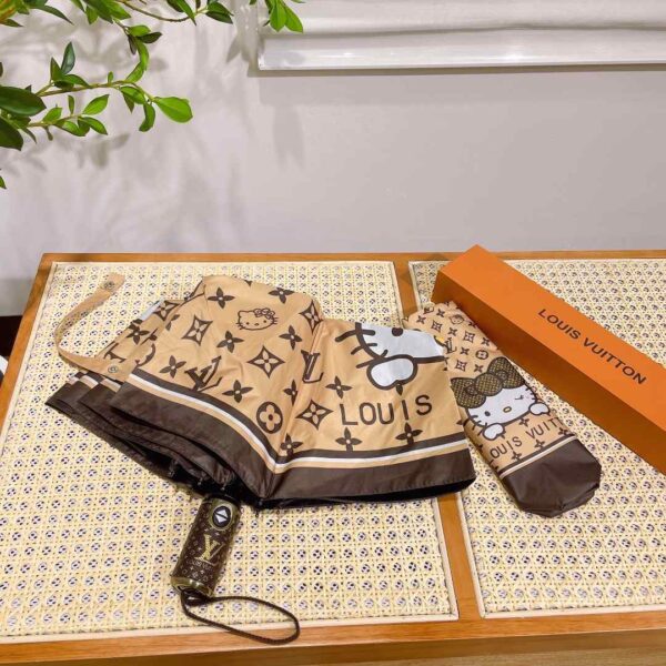 LV Monogram With Hello Kitty Folding Umbrella Beige