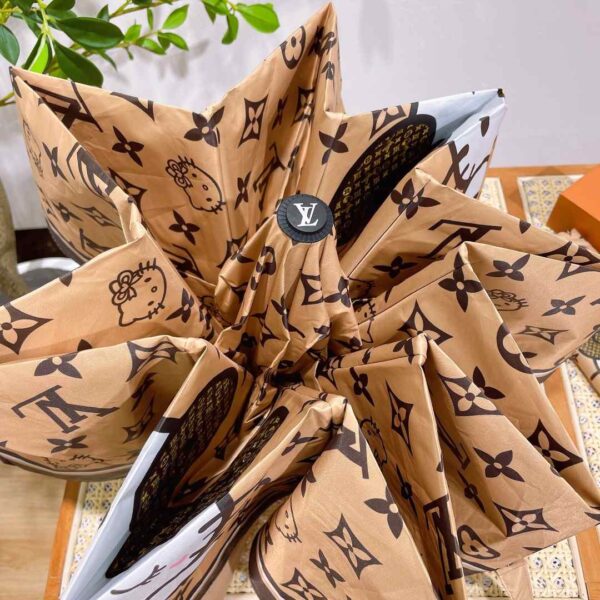 LV Monogram With Hello Kitty Folding Umbrella Beige