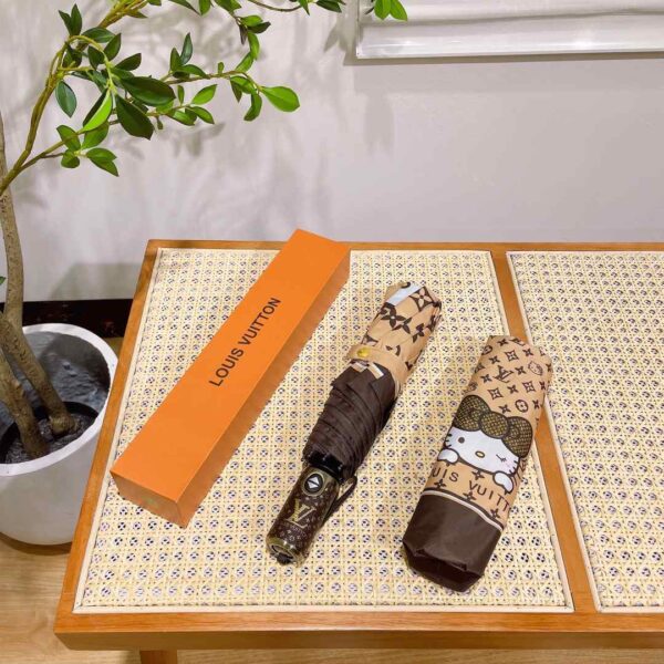 LV Monogram With Hello Kitty Folding Umbrella Beige