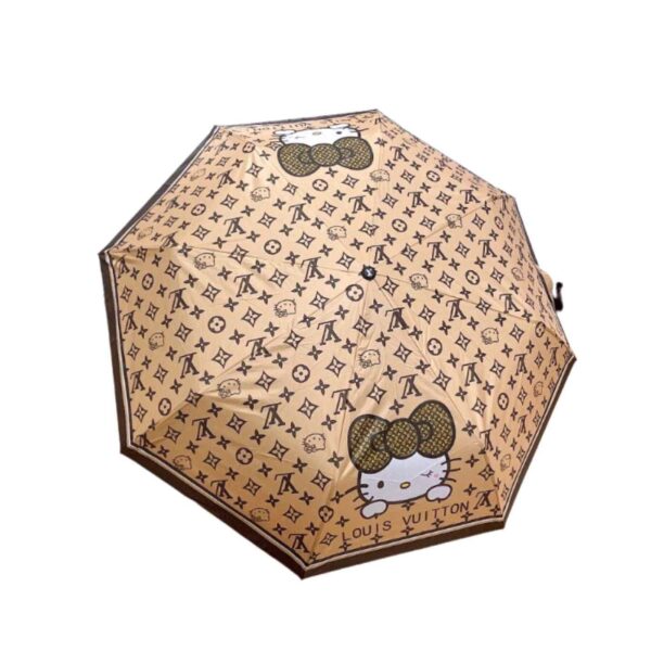 LV Monogram With Hello Kitty Folding Umbrella Beige