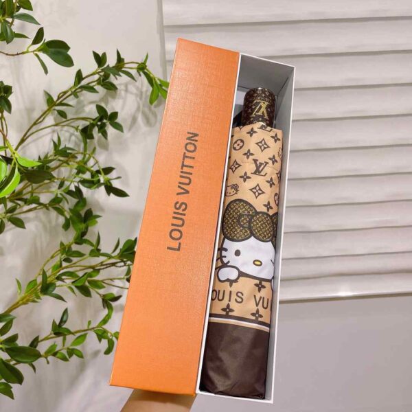 LV Monogram With Hello Kitty Folding Umbrella Beige