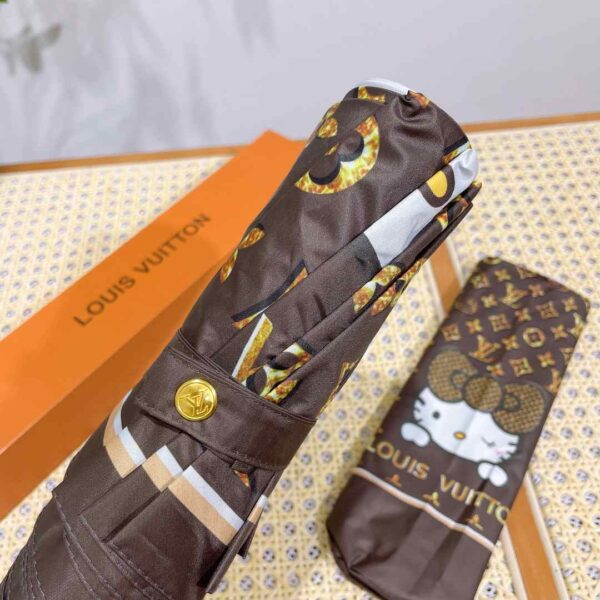 LV Monogram With Hello Kitty Folding Umbrella Brown
