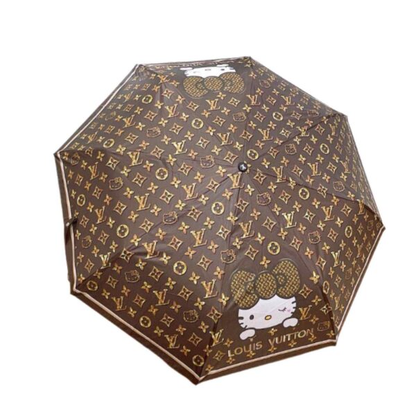 LV Monogram With Hello Kitty Folding Umbrella Brown
