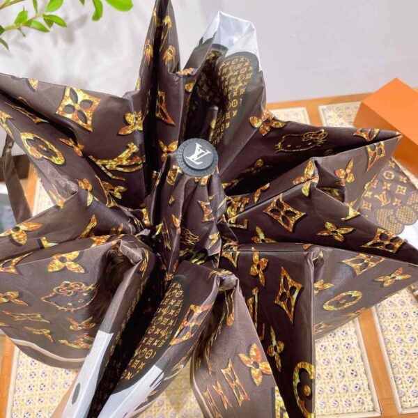 LV Monogram With Hello Kitty Folding Umbrella Brown