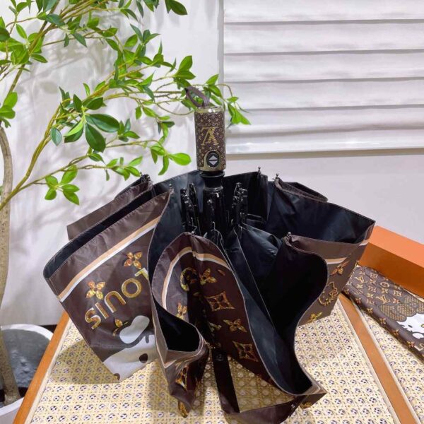 LV Monogram With Hello Kitty Folding Umbrella Brown