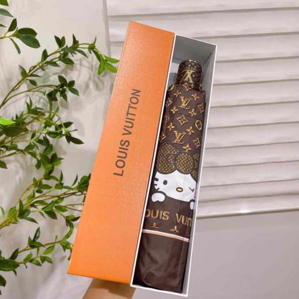 LV Monogram With Hello Kitty Folding Umbrella Brown