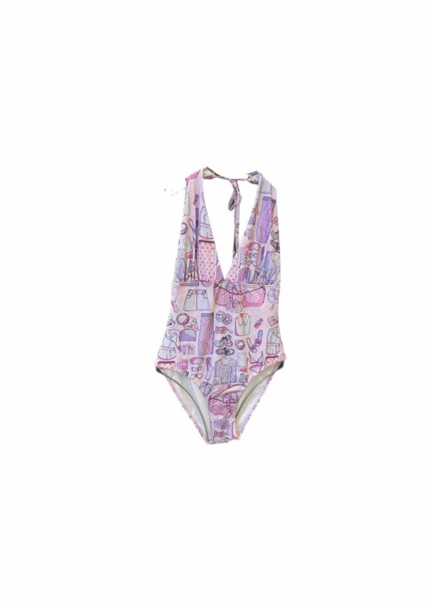 LV One-Piece Swimsuit Pink For Women